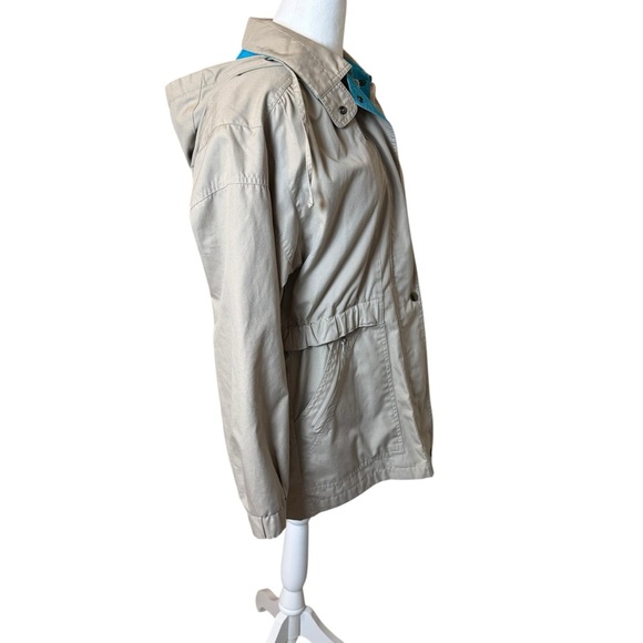 London Fog Women's All Weather Jacket Coat Hood Small Water Repellant Neutral - Picture 3 of 12